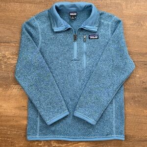 Patagonia Kids' Better Sweater 1/4-Zip Fleece Pullover in Barnacle Blue